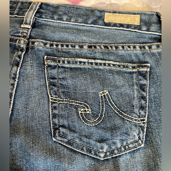 Ag Adriano Goldschmied Tomboy Relaxed Straight Leg Blue Jeans Made in USA 27R - Picture 14 of 16